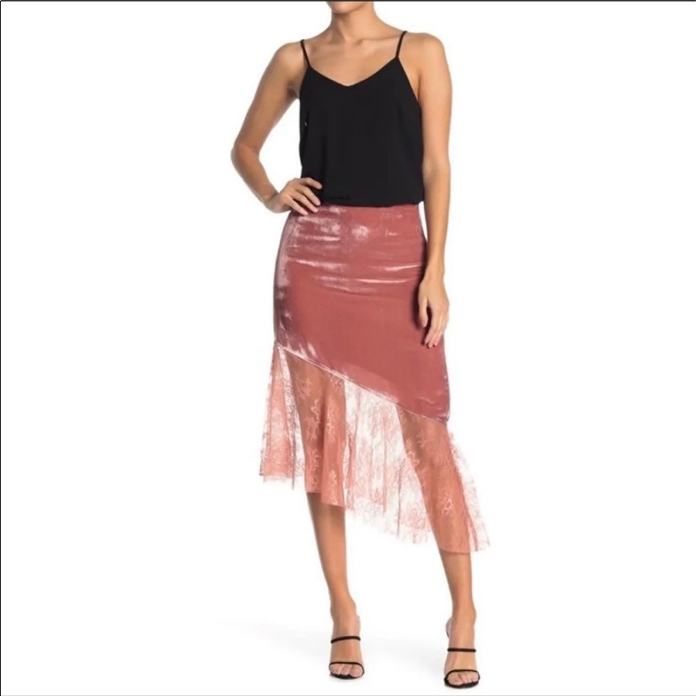 NWT free people asymmetrical midi skirt sz 2